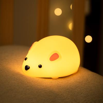 China Modern Cute Mouse Lamp Night Light Kawaii Baby Lamp Rechargeable Night Lights for Kids Room Bedroom Toddler Boys Girls Lamp for sale