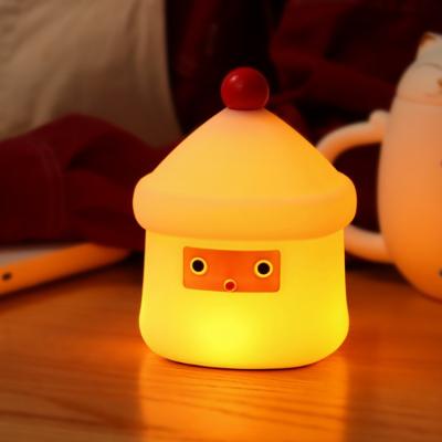 China Modern Christmas Tree Night Lamp Holiday Kawaii Cartoon Lights Silicone Novelty Lamp Party Bedroom Decoration Lighting for sale