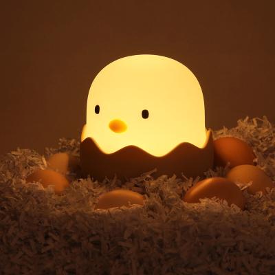 China Creative Baby Light Mini Chargeable Led Night Light Eggshell Chick Cute Lamp Switch Touch Atmosphere Modern Funny Motion Sensor Light for sale