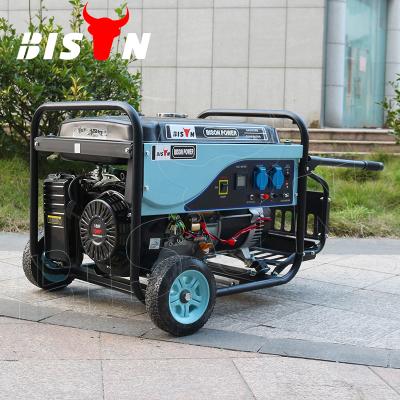 China BISON 6000w Key Start Gasoline Generator Small Portable Natural Gas Generator 6kva BS7500 for sale