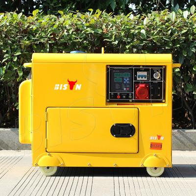 China CHINA 5kva Generator BISON Diesel Sound Proof 5kw Generator Air Cooled Generator 12000T for sale