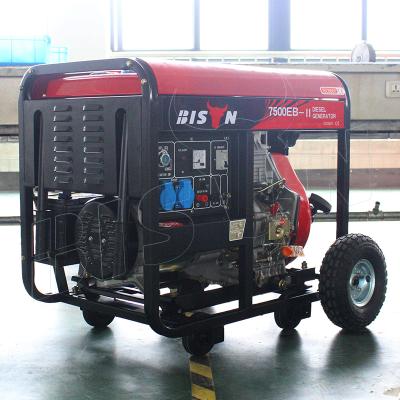 China Bison China Super Silent Generator 7kw Generator Stator And Rotor Diesel Generators BS7500DCE for sale