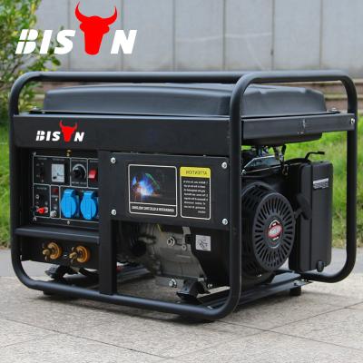 China Bison China Zhejiang Welding Generator Welder Set Cheap High Quality Gasoline Engine 6KW Generator Portable Welder for sale