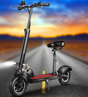 China Ride Light+Stop Light+Flash Ride Light CE 10inch Wheel 48v Long Range Double Brakes 500W Double Suspension Adult 2 Wheel Electric Scooter for sale