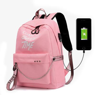 China With USB Wholesale Large Capacity Kids Backpack Bag USB Charging Backpacks for sale