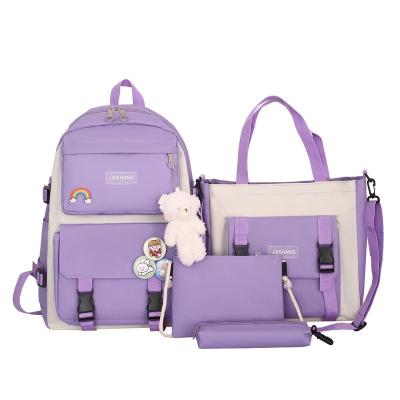 China Waterproof 2021 Teen Girls School Bag Set Backpack School Bags for sale