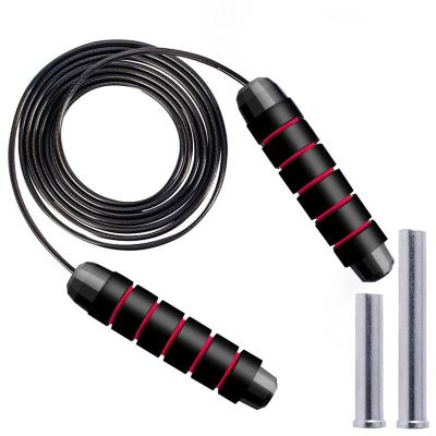 China Steel Wire Amazon Blast Sports Jump Rope Heavy Weighted Adjustable Steel Wire Rope Bearing for sale