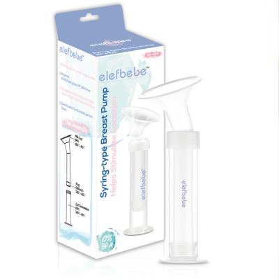 China BPA free OEM pp silicone painless sucking syringe breastfeeding manual breast pump for mother for sale