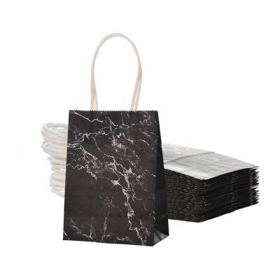 China Recyclable Custom Printed Gift Wrapping Paper Bag With Handle Paper Bag Art Marble Paper Bag for sale