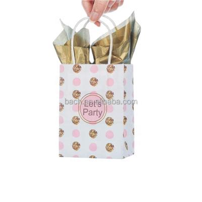 China Luxury Recycled Materials Paper Bag With Logo Custom Printed Holographic Paper Bags Shopping Paper Bag With Handles for sale