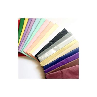 China Wholesale Recycled Materials 17gsm Plain Colored Floral Fabric Seda Clothing Papel Wrapping Paper for sale