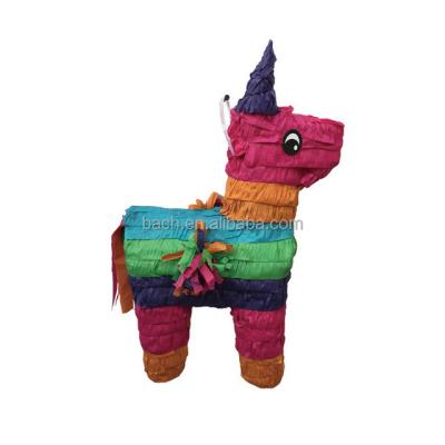 China Disposable colorful donkey pinata rainbow pinata for kids for sale