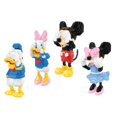 China Micro Action Number Particle Building Block Series Kids Assembly Toys Block Cute Cartoon Micro Duck For Children for sale