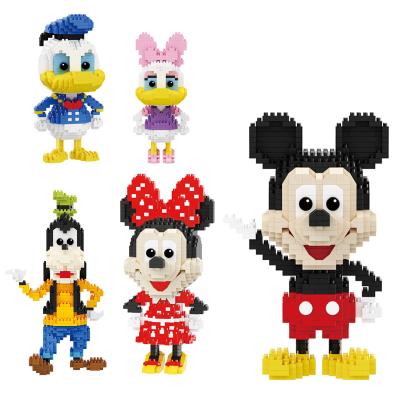 China Cartoon Character Blocks Fun Cartoon Figure Building Block Plastic Small Children Assembly Toys Cartoon Character Diy Blocks For Children for sale