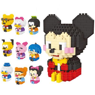 China Block Figure Cartoon Toys Mini Building Block Cute Sitting Cartoon Character Series Block Figure Cartoon Toys For Children Set DIY for sale