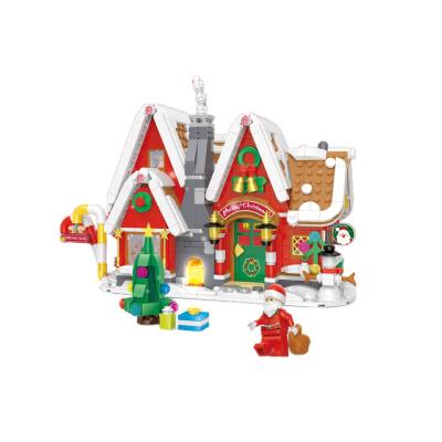 China Mini Block Street View Block Toys Christmas Housing Building Blocks Set Mini Block Street View Block Toys Exquisite Present For Children for sale