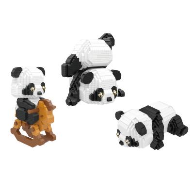 China Animal Teenager Educational Building Block Set Mini Panda Model 3D Block Toy Animal Teenager Educational Building Block Set Cute Toy For Kids for sale