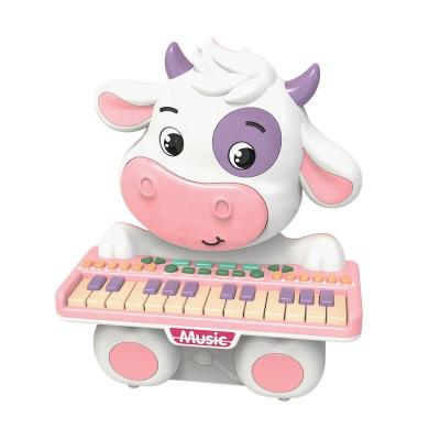 China Educational Toy Animal Children Piano Keyboard Cow Cartoon Instrument Musical Toys For Children Toddlers Children for sale