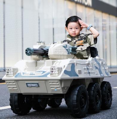 China Ride On Toy Factory Good Quality Best Price Hot Sale Kids Play Tank Riding Toy Tank 12V 6X6 Wheels for sale