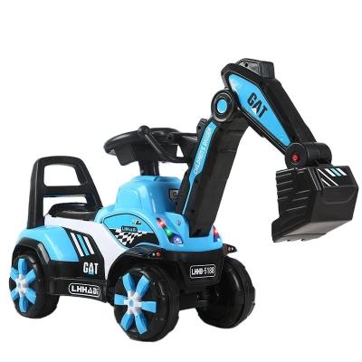 China Eco-friendly Toy Engineering Car Toy Battery Double Drive Of Material Children's Car With Remote Control Excavator Ride On Car Toy for sale