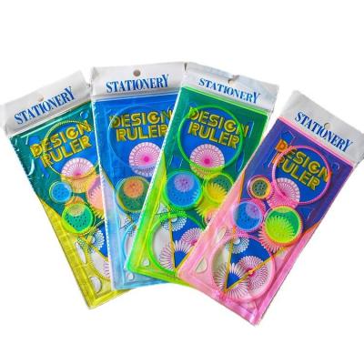 China Kids Variety Popular Multifunctional Spirograph Drawing Ruler Plastic Color Random Color for sale