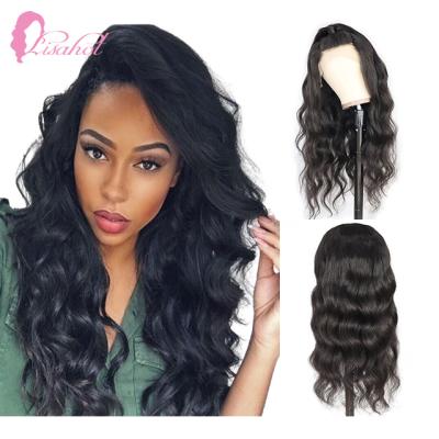 China Glueless HD Wavy 100% Full Lace Wig Lisa 8-38 Inch Virgin Brazilian Human Body Wave Full Lace Wig For Black Women for sale