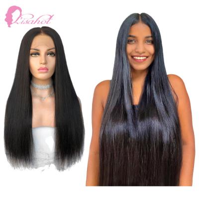 China Silky Straight Wave Lisa Wholesale Straight Hd Transparent Pre Plucked With Baby Hair How To Shine Hair Wig For Party Daily Costume for sale