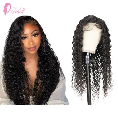 China Wholesale High Density Virgin Hair Hd 13x4 Fashionable Natural Peruvian Water Wave Hair Wig For Black Women for sale