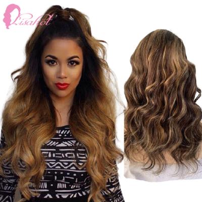 China Wholesale Blonde Curly Wave Wig P4/27 Body Wave Wigs Melbourne Heat Resistant Lace Wig For Party Daily Costume for sale