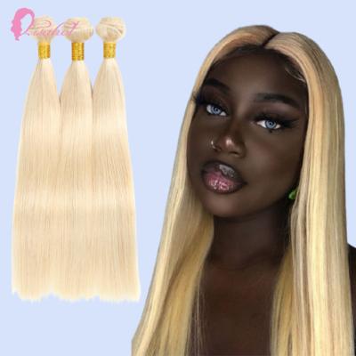 China LISAHOT Low Price Silky Straight Low Price LISAHOT Straight Blonde Remy Cuticle Aligned Straight Russian 613 Thin Virgin Hair Weft Bundle For Black Women for sale