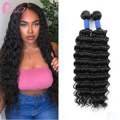 China 8-30 Inch Hot Unprocessed Brazilian Human Hair Deep Wave Lace Front Wigs Brazilian Curly Hair Bundles For Dealer for sale