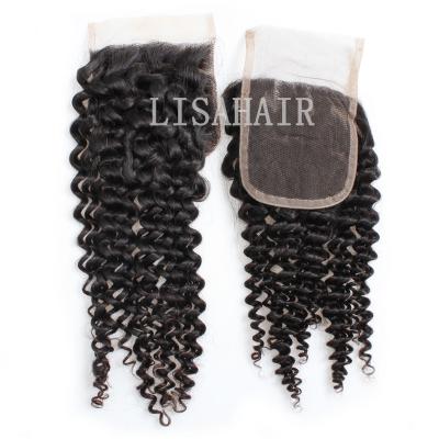 China Lisa Factory Hot Sale Cheap Curly Transparent Lace Front Wigs Long Lasting Kinky Curly 4X4 Closure Wigs For Black Person for sale