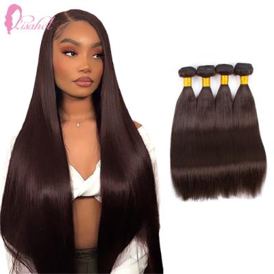 China High Quality Silky Straight 2# Full Wave Head Double Weft Dyed Ombre Color Customized Extensions Hair Bundles For Dating for sale