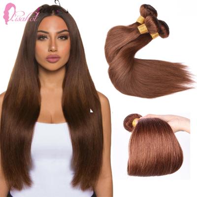 China Peruvian Straight Ombre Bundles 4# Virgin Customized Brazilian Hair Bundles In Hair Extension For Black Women for sale