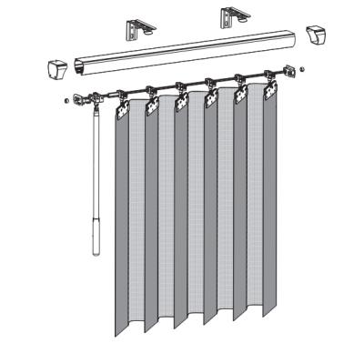 Китай Textile Light Filtering Finished Manual And Motorized Sheer Vertical Shades продается