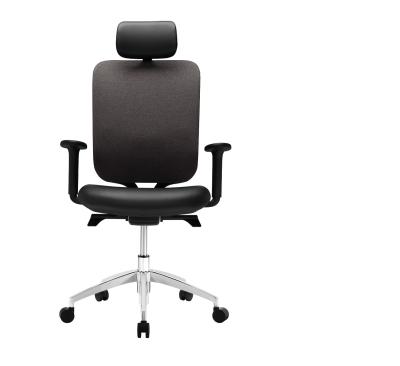 China (Height) adjustable executive office chair with adjustable headrest and lumbar support for sale