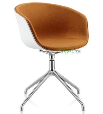 China Modern White PP Fabric Swivel Chair for sale