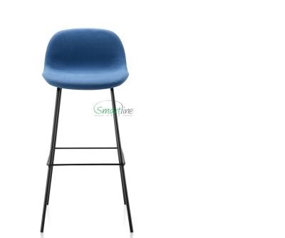 China High style modern blue fabric fashion bar stool for cafe for sale