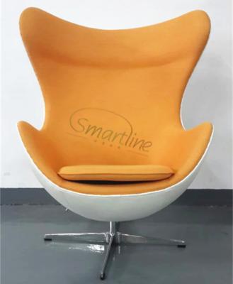 China Comfortable Spinning Egg Shaped Chair With Stool For Hotel Or Leisure Area for sale