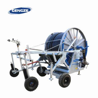 China agricultural hose reel watering  irrigation  system with rain gun in modern farm for sale