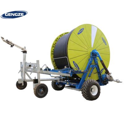 China Latest Design Agricultural Hose Reel UV resistant Irrigation machine System With Traveling Irrigator Sprinkler Gun Te koop