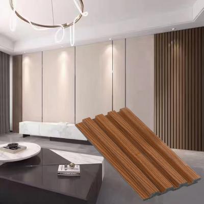 China Modern Interior Decor PS Wall Panels Fluted 3D Water-Proof TV Background Wall Decorative Wall Panel for sale