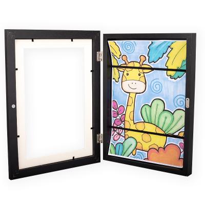 China Europe\North America Kids Art Frame A4 Front Opening Changeable Children Drawing Frame Handicraft Kids Artwork Picture Frame for sale