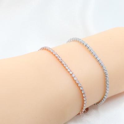 China TRENDY Hot Silver Fashion Fine Jewelry 925 Slider Tennis Glitter Bracelet for sale