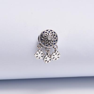 China Trendy Dream Catcher Sterling Silver Charm 925 Snowflake Charms For Bracelet Making for sale