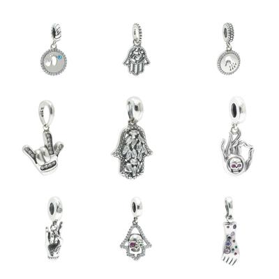 China FASHIONABLE hamsa hand jewelry Sterling Silver 925 pendant skull charm for jewelry making for sale