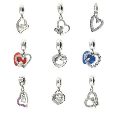 China TRENDY 925 Sterling Silver Fine Butterfly Heart Charm Jewelry For Bracelet And Bangle Making for sale