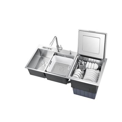 China Traditional Dishwasher sink integrated 6 sets of fully automatic household purification ultrasonic dishwasher sinks for sale