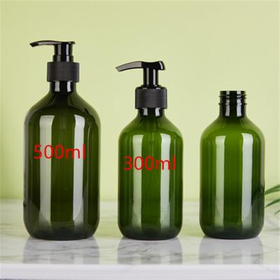 China Personal Care 300ml Round Shoulder PET Bottle Care Packaging Bottle Shower Gel Lotion Plastic Press Bottle for sale