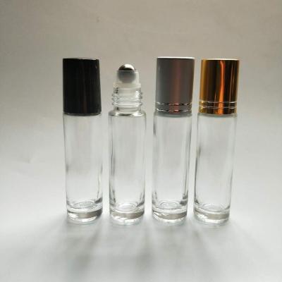 China Personal Care 10ml Clear Essential Oil Glass Roll On Bottle Perfume Bottle For Essential Oil for sale